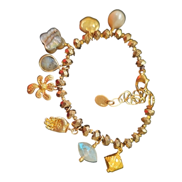 Sterling silver charm bracelet - Picture 2 of 2